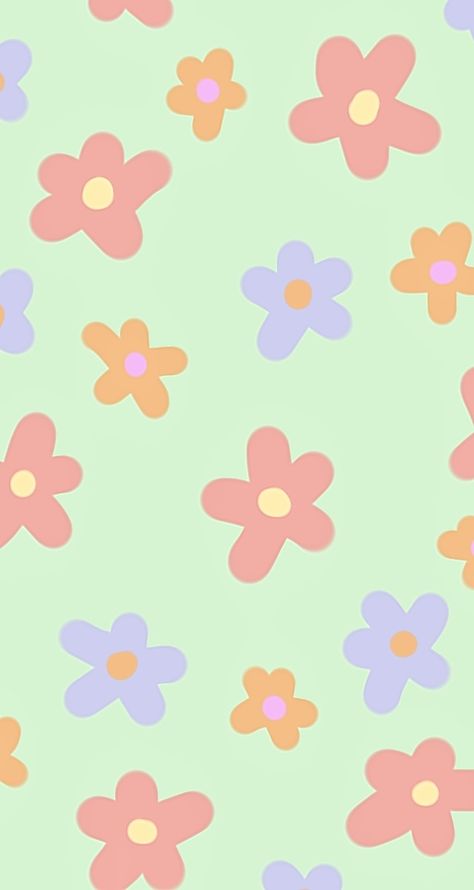 aesthetic flower pattern, iphone wallpaper, cute phone background, summer background, flower wallpaper Cute Flower Doodles Wallpaper, Summer Animated Wallpaper, Simple Painting Ideas Aesthetic Flower, Flower Background Cartoon, Cartoon Flower Pattern, Spring Cartoon Aesthetic, Summer Flower Background, May Phone Background, Flowers Cartoon Aesthetic