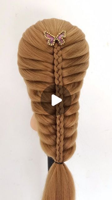 Long Braided Hairstyles, Braid Videos, Hair Style Vedio, Ponytail Hairstyle, Hair Braid Videos, Hairstyle Tutorial, Braid Hair, Hair Braid, Braided Ponytail