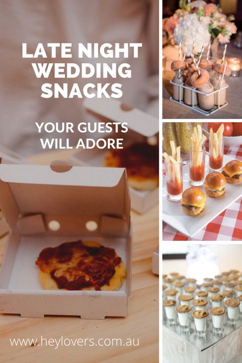 End Of The Night Wedding Snacks, Wedding Evening Snack Ideas, End Of Wedding Snacks, Late Night Wedding Snack Ideas, Wedding Snacks Ideas, Late Night Snacks Wedding, Late Night Wedding Food, Wedding Late Night Snack Ideas, Late Night Wedding Snacks