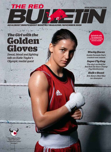 Katie Taylor Boxer, cover for The Red Bulletin magazine Female Boxer, Katie Taylor, Ufc Boxing, Eric Bana, Female Boxers, Fly Guy, Ripped Girls, Olympic Medals, Sports Aesthetic