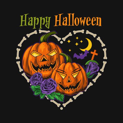 Halloween happy pumpkin love couple Halloween Anniversary, Happy Pumpkin, Funny Pumpkins, Couple Halloween, Love Couple, Happy Anniversary, Halloween Funny, Happy Halloween, Tshirt Designs