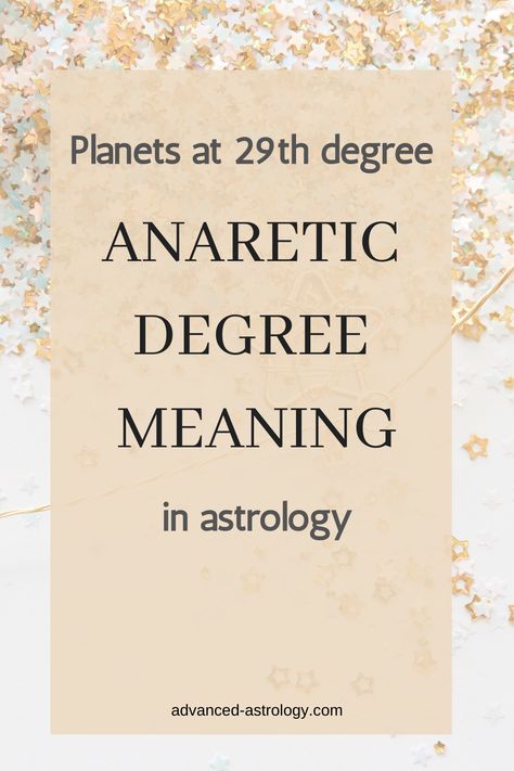 If you have been studying astrology for some time, you probably heard the term anaretic degree thrown around. In this article, you can learn about its meaning in astrology. Once you learn to decipher the basics of a birth chart, moving on to more advanced concepts help you understand astrological information better. Degrees are one... Degree In Astrology, Degrees In Astrology Meaning, Degree Astrology, Degrees In Astrology, Astrology Images, Learning Astrology, Aquarius Moon Sign, Star Witch, Retrograde Planets