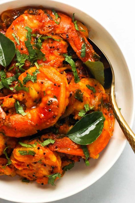 Spicy Malabar Shrimp Shrimp Curry Recipe, Ministry Of Curry, Best Shrimp Recipes, Shrimp Curry, Mothers Day Dinner, Asam Jawa, Prawn Recipes, Curry Shrimp, Spicy Shrimp