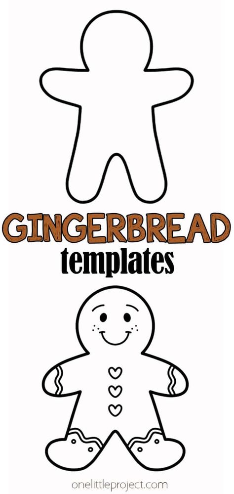 Get ready for Christmas with a printable gingerbread man template! Our free gingerbread man outlines come in a variety of shapes and sizes! And these gingerbread shapes are perfect for kids crafts, coloring, classroom activities, learning games, or any other winter activity where you might need a gingerbread stencil. Gingerbread Man Template Free, Gingerbread Man Puppets Free Printable, Gingerbread Worksheets Free Printable, Kids Gingerbread Craft, Gingerbread Boy And Girl Template, Foam Gingerbread Man Craft, Gingerbread Pattern Templates, Gingerbread Outline Printable, Gingerbread Christmas Crafts For Kids