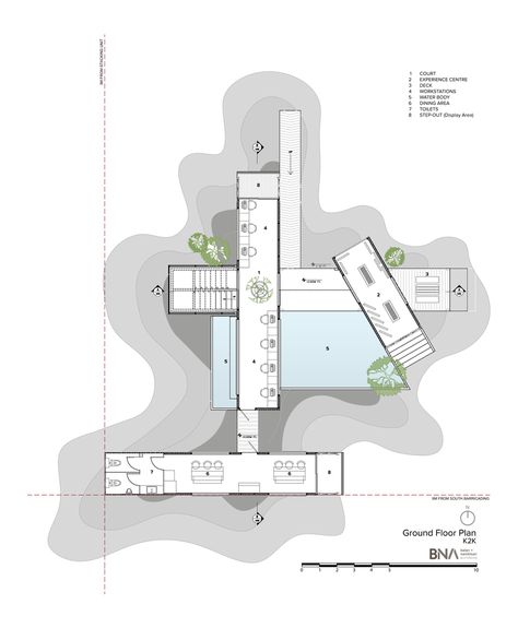 Gallery of Colourfully Contained Experiences / Balan and Nambisan Architects - 28 Container Architecture Concept, Container Office Layout, Containers Architecture, Container Architecture Design, Container House Design Floor Plans, Tropical Architecture Design, Office Container, Container Hotel, Shipping Container Conversions