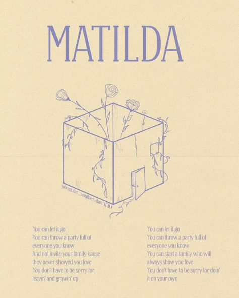 m | satellite 🪐 on Twitter: "Matilda by Harry Styles… " Matilda By Harry Styles, Harry Styles Quotes, Kaptan Jack Sparrow, Harry Styles Songs, Style Lyrics, Harry Styles Poster, Harry Styles Aesthetic, Lyric Poster, Harry Styles Wallpaper