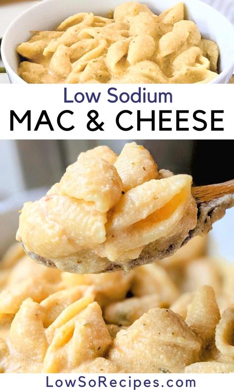 Low Potassium Low Sodium Recipes, Low Sodium Cheese Sauce, Low Salt Mac And Cheese, Low Sodium Macaroni And Cheese, Low Sodium Soft Food Recipes, Low Sodium Quick Meals, Low To No Sodium Recipes, Low Sodium Dip, Low Sodium Meatballs