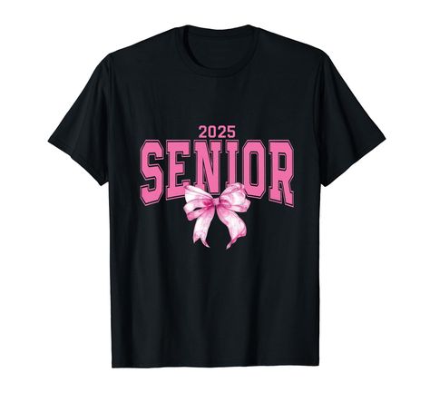 PRICES MAY VARY. Celebrate academic milestones with this Senior 25 shirt! Perfect for graduates from kindergarten and middle or high school to college. Wear it proudly at grad parties, adorned with a graduation cap, tassel, and decorations. Class of 2025, it's time to shine! This versatile tee makes a great gift for teen girls or boys, parents or grandparents, and more. Embrace the joy of graduation and show off your diploma. Get yours now and commemorate your educational journey! Lightweight, C Senior 25, College Class, College Wear, Senior Shirts, Great Graduation Gifts, Class Of 2025, Senior Graduation, Bow Shirts, Dance Shirts