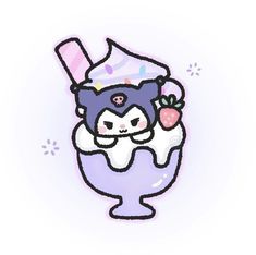 Cute Kuromi Icon, Kuromi Doodle, Kuromi Food, Friends Sketch, Cute Kuromi, Pink Wallpaper Hello Kitty, Kuromi Sanrio, Cute Easy Doodles, Cute Kawaii Animals