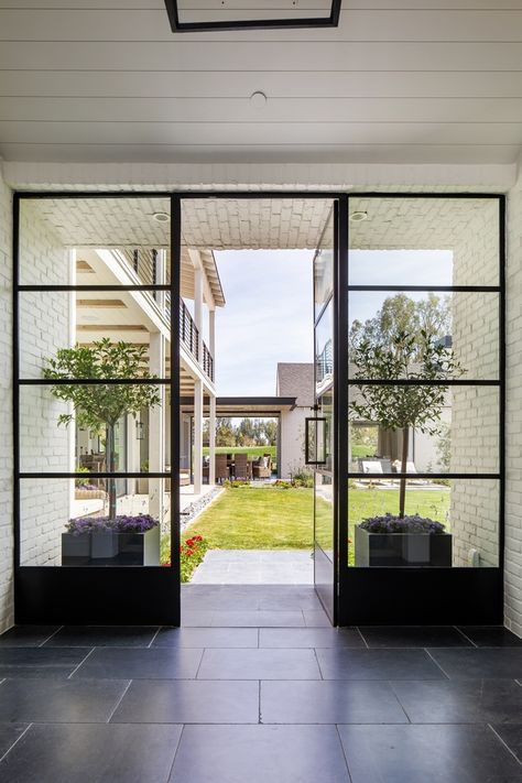 Steel and glass front door Steel and glass front door Black Steel and glass front door ideas Steel and glass front door Steel and glass front door Steel and glass front door Steel and glass front door Steel and glass front door #Steelandglassdoor #steelfrontdoor #frontdoor Door Black, Entry Design, Interior Design Awards, Narrow House, Wide Plank Flooring, White Brick, Residential Interior Design, Design Del Prodotto, Door Ideas