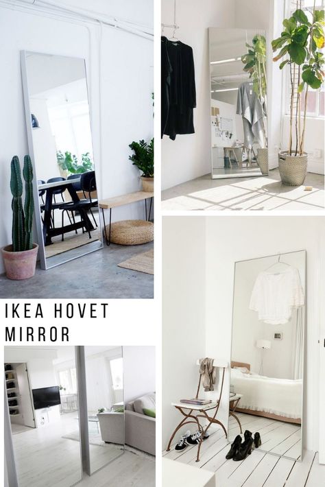 The 10 Most Stylish, Timeless Items at IKEA Right Now - Carmen Javier Ikea Hovet Mirror Living Room, Hovet Mirror Hack, Ikea Hovet Mirror, Hovet Mirror, Ikea Mirror, Barbershop Design, Ikea Living Room, Apartment Goals, Ikea Decor