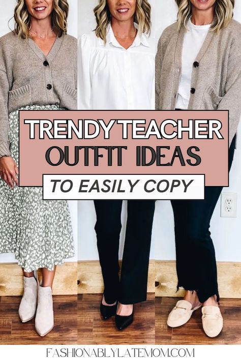 Outfits For Educators, Teacher Outfit Khaki Pants, Casual Teacher Interview Outfit, Middle Age Teacher Outfits, Postpartum Teacher Outfits, Teacher Outfits Size 12, Business Casual For Teachers, Cute And Comfy Teacher Outfits, Spring Work Outfits Casual