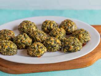 Spinach Sausage Balls Recipe - Food.com Spinach Balls Recipe, Spinach Sausage, Stove Top Stuffing, Stove Top Chicken, Spinach Balls, Stove Top Stuffing Mix, Sausage Balls Recipe, Christmas Appetizers Easy, Stuffing Balls