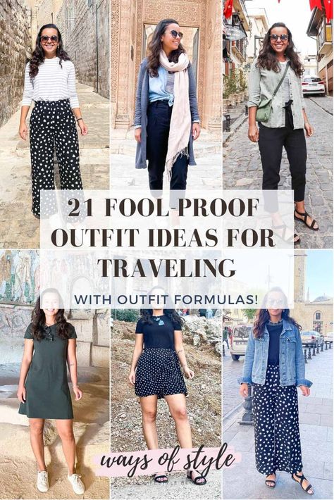 How To Plan An Outfit, Packing Formula For Travel, What To Wear When Traveling, Live Out Of A Suitcase, Layering Outfits For Travel, 2023 Travel Outfits, Mix And Match Travel Outfits Europe, Malta Outfit Ideas Spring, Multiple Outfits Few Pieces Travel