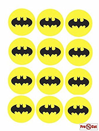 Batman Party Decorations, Batman Cupcakes, Batman Cake Topper, Superhero Cupcake Toppers, Happy Birthday Logo, Edible Wafer Paper, Batman Cake, Batman Birthday Party, Batman Party