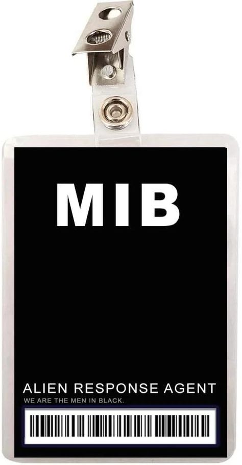 Men In Black Name Tag, Mib Badge Template, Men In Black Badge, Man In Black Costume Women, Mib Id Card, Mib Cosplay, Mib Badge, Men In Black Costumes, Man In Black Costume