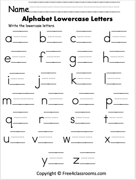 Letter Writing Worksheets Preschool, A-z Writing Worksheet, Letter Differentiation Worksheets, Practicing Writing Letters, Writing Abc Free Printable, Lowercase Letter Writing Practice, Writing Letters Kindergarten, Pre K Alphabet Worksheets Free Printable, Pre K Writing Worksheets