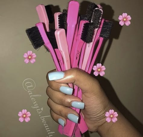 Hair Tool Set, Brush And Comb, Bath N Body Works, Edges Hair, Girls Natural Hairstyles, Hair Supplies, Brush Type, Hair Essentials, Girly Accessories