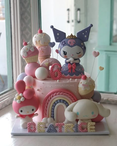 Lulu Kayla (@lulukaylacupcake) • Fotografije i videozapisi na Instagramu Kuromi And My Melody Birthday Cake, Melody Birthday Theme, Birthday Cake Kuromi, Kuromi Cakes, Kuromi Birthday Cake, 3d Cakes Ideas, Birthday Sanrio, Candy Theme Cake, Hello Kitty Cake Design