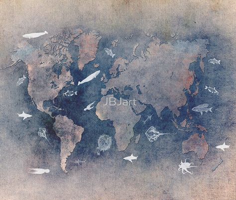 world map 1 sealife World Map Poster, Africa Map, Sealife, Metal Poster Displate, Beautiful World, Metal Posters Design, Metal Posters, World Map, Photo Art