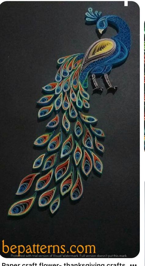 Peacock Quilling, Diy Quilling Crafts, Peacock Crafts, Quilling Animals, Arte Quilling, Paper Quilling Tutorial, Paper Quilling For Beginners, Paper Quilling Flowers, Paper Quilling Cards