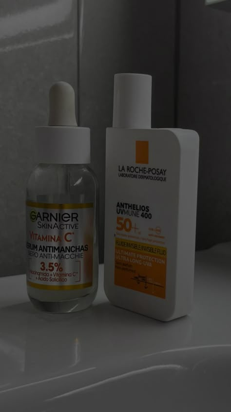 #vitamincserum #sunscreen #larocheposay #garnier