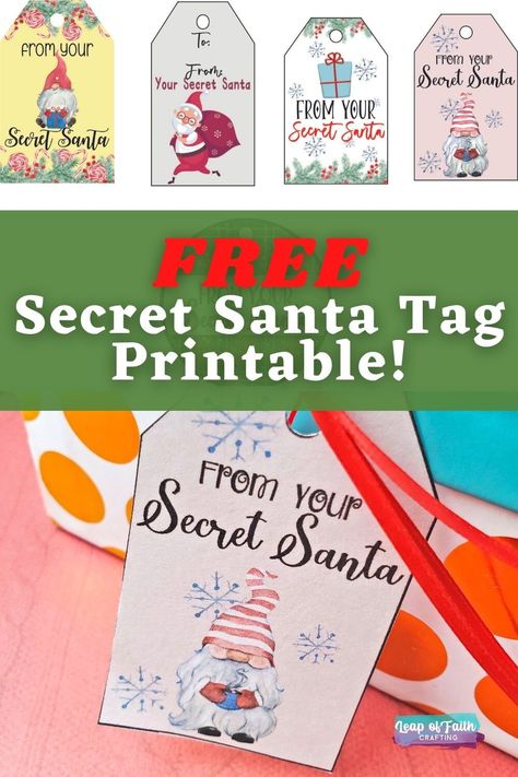 secret santa gift tags from pin Secret Santa Labels Free Printable, Secret Santa Gift Tags For Coworkers, Secret Santa Tags Free Printable, Secret Santa Printable Tags, Secret Santa Gift Tags Free Printable, Secret Santa Notes For Coworkers, Note From Secret Santa, Secret Santa Notes, Printable Secret Santa Tags