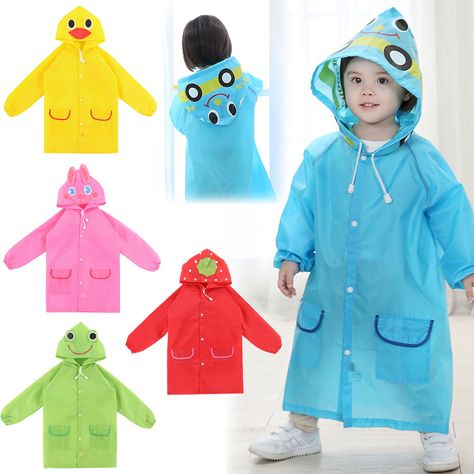 2016 Poncho New Waterproof  Kids Rain Coat For children Raincoat Rainwear/Rainsuit,Kids boy girl Animal Style Raincoat W1S1 Kids Rain Coat, Baby Raincoat, Cute Raincoats, Outfit Muslim, Poncho Raincoat, Girls Poncho, Raincoat Outfit, Rain Accessories, Baby Mode