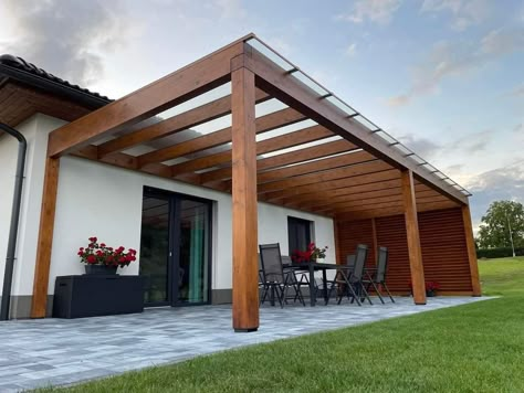 Covered Pergola Patio, Covered Patio Design, Backyard Storage Sheds, Outdoor Living Space Design, Backyard House, Modern Backyard Landscaping, Modern Pergola, Building A Pergola, Patio Deck Designs