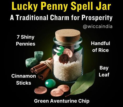 Sweetening Spell Jar, Lucky Spell Jar, Lucky Spell, Money Oil Recipe, Greek Goddess Of Magic, Crystal Knowledge, Hearth Witch, Spell Witchcraft, Celtic Paganism