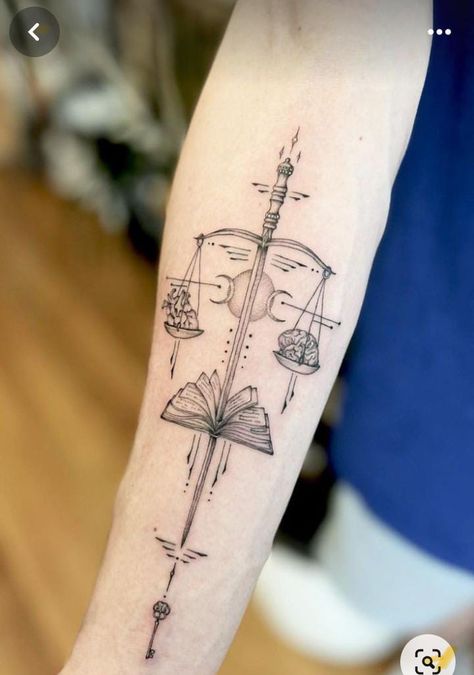 Balance Tattoo Geometric, Scale Balance Tattoo, Scales Of Justice Tattoo Design, Concept Tattoo Women, Themis Tattoo Design, Stoic Tattoos For Men, Balance Tattoo Design, Stoic Tattoo Ideas, Stoic Tattoo