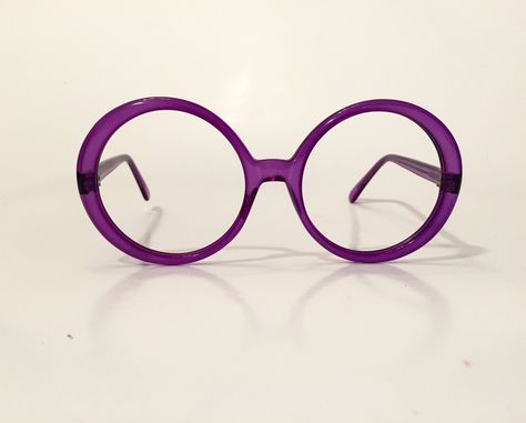 Funky Glasses Frames, Funky Glasses Frames For Women, Oversized Circle Glasses, Giant Vintage Sunglasses, Purple Sunglasses Chunky, Retro Purple Sunglasses With Gradient Lenses, Purple Glasses Frames, Purple Frame Glasses, Indie Hipster