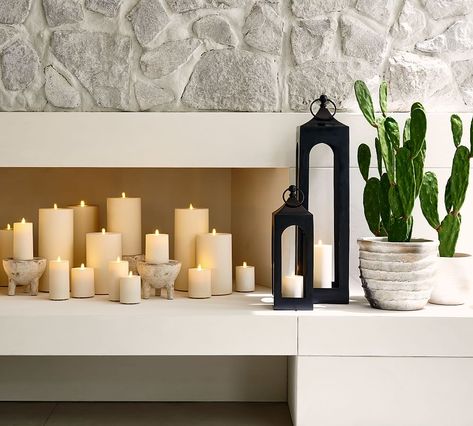 Flameless candle decor