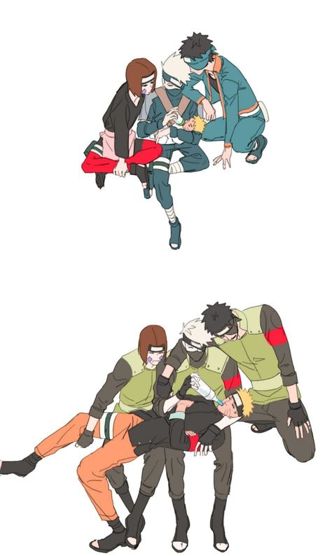 Obito Rin, Naruto Obito, Kakashi And Obito, Naruto Shippudden, Naruto Teams, Anime Ninja, Naruto Fan Art, Naruto Sasuke Sakura, Naruto Comic