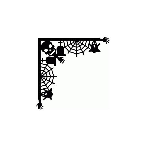 Silhouette Design Store: halloween corner ($0.99) ❤ liked on Polyvore featuring halloween, borders and picture frame Halloween Borders Frames, Bujo Borders, Spooky Fence, Winter Border, Halloween Borders, Borders And Frames, Silhouette Design Store, Corner Designs, Silhouette Design