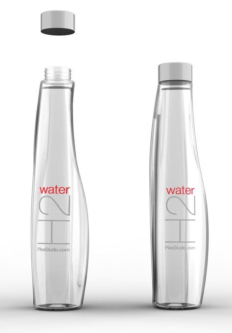 H2 Water Bottle Concept on Packaging of the World - Creative Package Design Gallery Glass Bottle Design Ideas, Plastic Bottle Design, Water Bottle Label Design, Brilliant Packaging, Mineral Water Bottle, Water Packaging, Bottle Design Packaging, Bottle Label Design, Water Branding