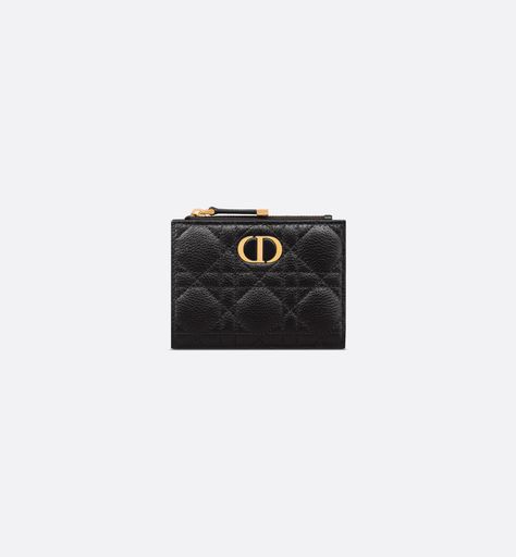 Dior Caro Dahlia Wallet Black Supple Cannage Calfskin | DIOR Dior Caro, Wallet Luxury, Mom Wardrobe, Fashion Design Inspiration, Glad Rags, Magda Butrym, Best Wallet, Luxury Wallet, Wallet Pouch