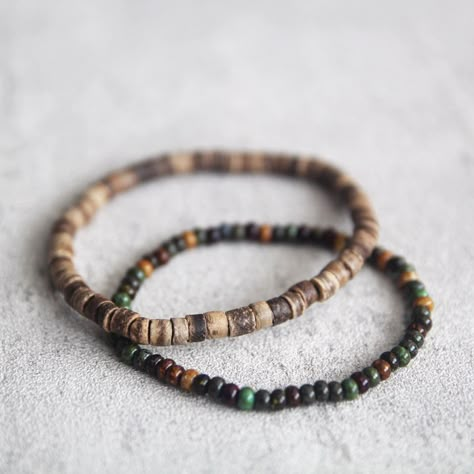 Mens Copper Jewelry, Mens Summer Accessories, Beaded Bracelet Men’s, Men’s Bracelet, Summer Accessories Men, Male Bracelets, Surf Bracelets, Mens Bracelet Set, Bracelets Christmas