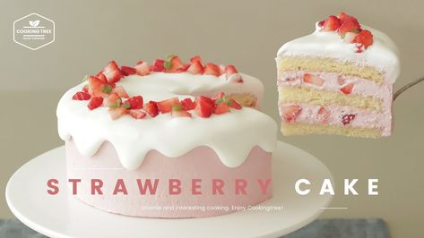 Cooking Tree is serving you a delectable recipe for Strawberry cake, and we'll show you how to prepare it from scratch. The post Strawberry cake Recipe appeared first on Cooking Tree. Strawberry Whipped Cream Cake, Korean Pastry, Minimal Cake, Homemade Strawberry Cake, Cooking Tree, Strawberry Cake Recipe, Whipped Cream Cakes, Fresh Strawberry Cake, Strawberry Cream Cakes