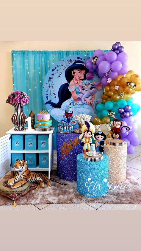 Princess Jasmine Birthday, Jasmine Birthday, Princess Jasmine, Aladdin, Birthday Theme, Candy Bar, Birthday Decorations, Party Themes, Aurora