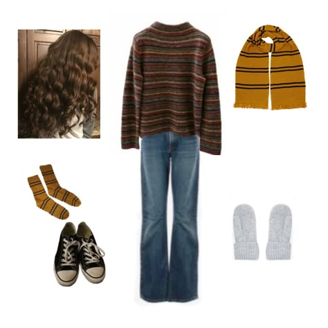 Hogwarts Aesthetic Outfits Hufflepuff, Hufflepuff Clothes Aesthetic, Modern Hufflepuff Outfits, Hufflepuff Outfits Aesthetic, Cute Hufflepuff Outfits, Harry Potter Inspired Outfits Hufflepuff, Hogwarts Outfits Hufflepuff, Harry Potter Core Outfits, Hufflepuff Outfit Uniform