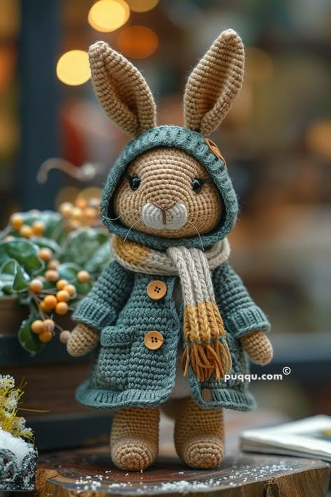 Best Crochet Amigurumi Ideas for Beginners - Puqqu Ice Age Crochet, Rabbit Crochet Pattern Free, Crochet Rabbit Free Pattern, Crazy Crochet, Bunny Amigurumi, Crochet Bunny Pattern, Crochet Rabbit, Crochet Animals Free Patterns, Amigurumi Bunny