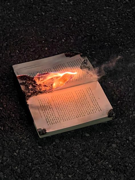 #aesthetic #burnbook #burn #burning #fire #flame #ash #books #book #bookstagram #bookrecommendation #therapy #therapeutic #emotions #lettinggo #tiktok #moving Books Burning Aesthetic, Fire Spotify Cover, Burning Diary Aesthetic, Book On Fire Aesthetic, Burning Bible Aesthetic, Burned Book Aesthetic, Burning Pages Aesthetic, Burning Things Aesthetic, Burning Books Aesthetic