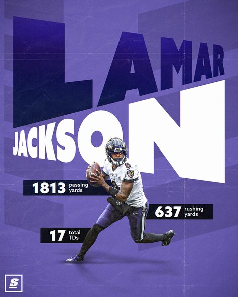 NFL MVP Race on Behance Sports Team Poster Design, Nfl Graphic Design, Sport Design Graphic, Nfl Graphics, Sports Poster Design, Nfl Poster, Race Design, Race Poster, Social Graphics