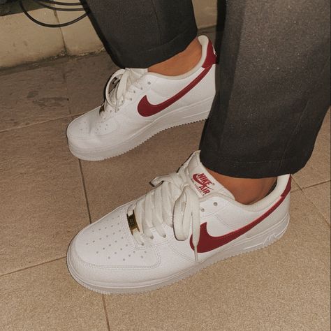 Outfit idea Red Air Force 1 Outfit, Red Air Force 1, Air Force 1 Outfit, Team Red, Nike Air Force 1, Outfit Idea, Air Force 1, Nike Air Force, Air Force