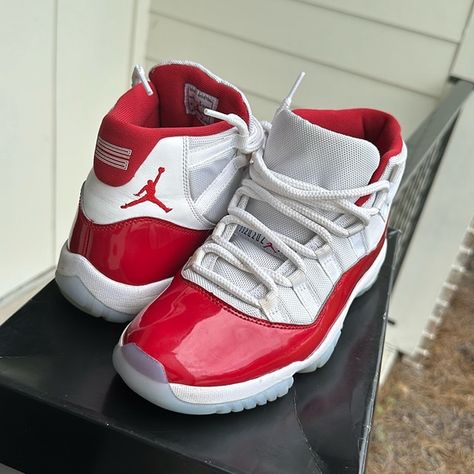 These are Jordan 11 cherry reds in a size 9.5 in women’s. Iphone Wallpaper Planets, Jordan 11 Cherry, Red Cherry, Jordan 11, Cherry Red, Jordan Shoes, A Style, Planets, Iphone Wallpaper