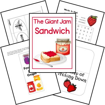 The Giant Jam Sandwich, Sandwich Shapes, Jam Sandwich, Cooking Theme, Shape Books, Social Studies Lesson, Language Arts Lessons, Piece Of Bread, Rhyming Words