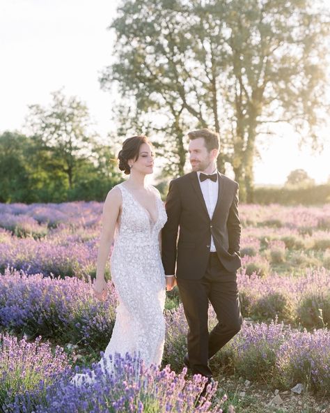 Lavender weddings do have something magical. Be it the purple color of this specific flower, the golden sunset filtered through the trees, or the elegance of a white gown... all ingredients seem gathered to create a highly romantic mood. — And yes, I do have something with veils at the moment, although I’d been denying them for a long time. — Wedding Planner: @quinzeheuresquinze.wp Photographer: @audelucas.weddingphotography Couple: @mh.couple_paris Dresses: @mary_mariees Hair Style: @best_co... Lavender Weddings, French Riviera Wedding, Provence Wedding, Golden Sunset, Romantic Mood, White Gown, France Wedding, Paris Dresses, Lavender Wedding