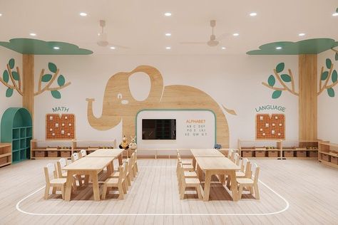 Kindergarten Reception Design, Kids Classroom Design, Kindergarten Classroom Interior, Daycare Interior Design, Daycare Room Design, Montessori Beds, Rocking Bed, Bed Setting, Bed Montessori