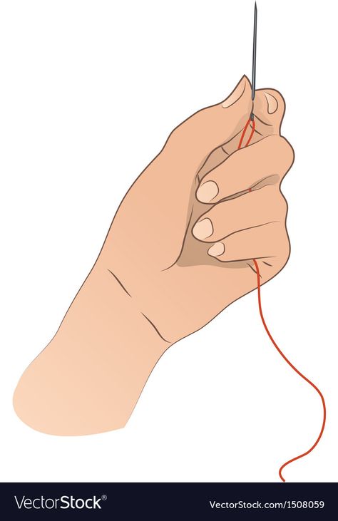 Hand Holding Needle Reference, Medical Needle, Person Drawing, Drawing Templates, Free Vector Images, Needle And Thread, Thread, Digital Painting, Hand Sewing